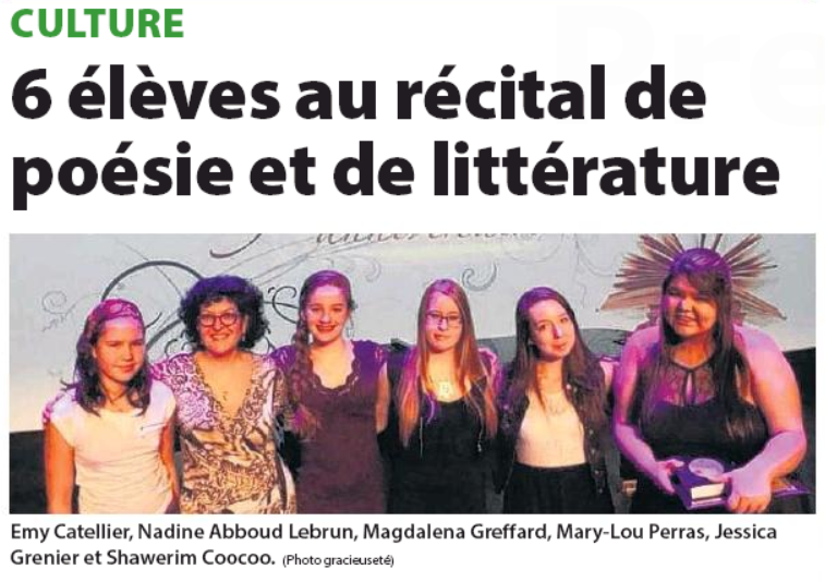 Récital de poésie La Tuque Mars 23 Echo La Tuque