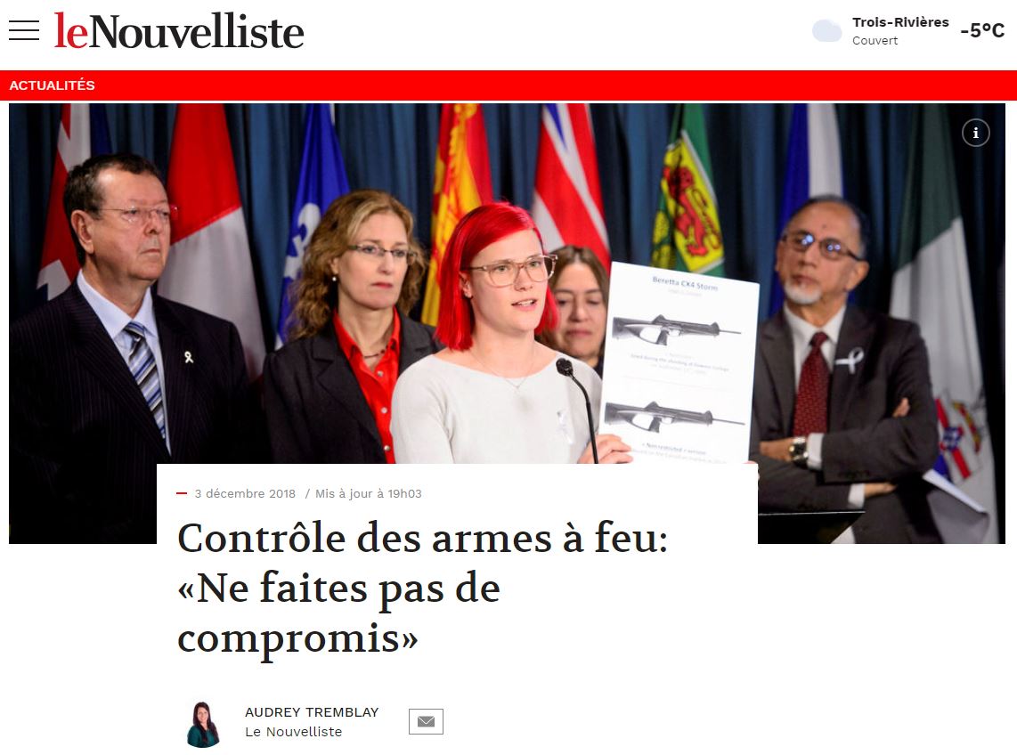 Contrôle des armes - Le Nouvelliste