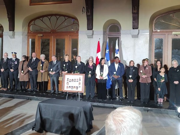 Trente-sixième commémoration de la tragédie du 6 décembre 1989 à la Polytechnique de Montréal.